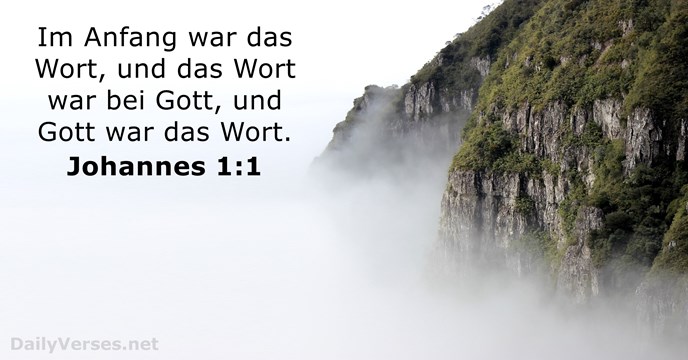 Johannes 1 1 Bibelvers Des Tages