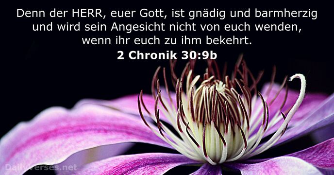 2 Chronik 30:9b