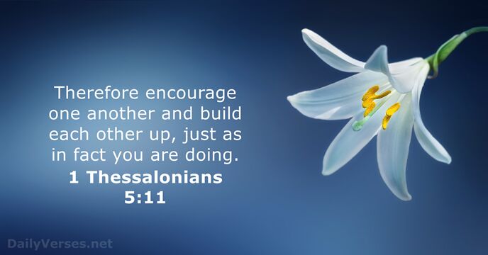 1 Thessalonians 5 11 Bible Verse Of The Day DailyVerses