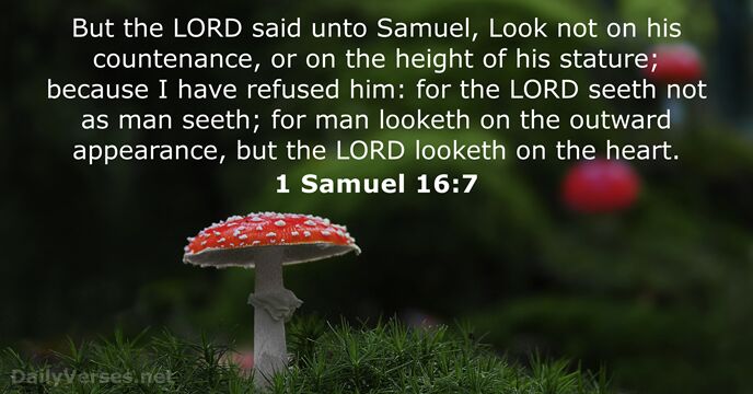 But the LORD said unto Samuel, Look not on his countenance, or… 1 Samuel 16:7