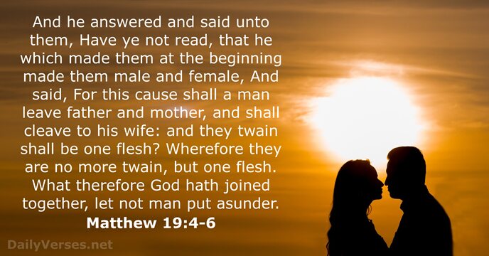 Matthew 19:4-6