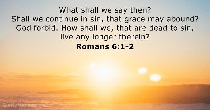 What shall we say then? Shall we continue in sin, that grace… Romans 6:1-2