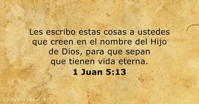 1 Juan 5:13