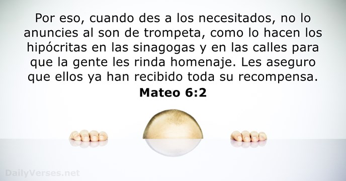 Mateo 6:2