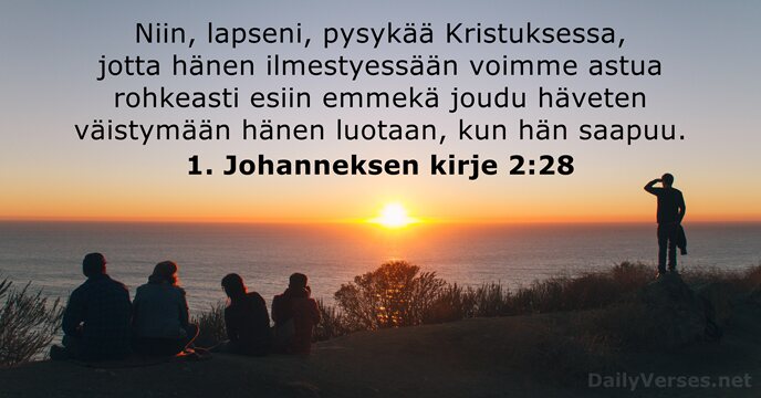 1. Johanneksen kirje 2:28