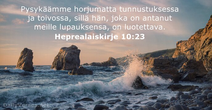 Heprealaiskirje 10:23