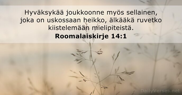 Roomalaiskirje 14:1