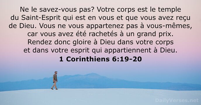 1 Corinthiens 6:19-20
