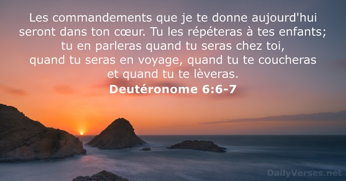 Deutéronome 6:6-7