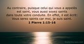 1 Pierre 1:15-16