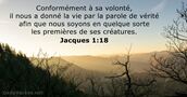 Jacques 1:18