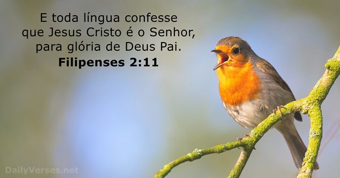 E toda língua confesse que Jesus Cristo é o Senhor, para glória… Filipenses 2:11