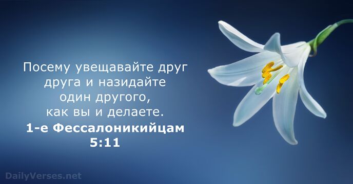 1-е Фессалоникийцам 5:11