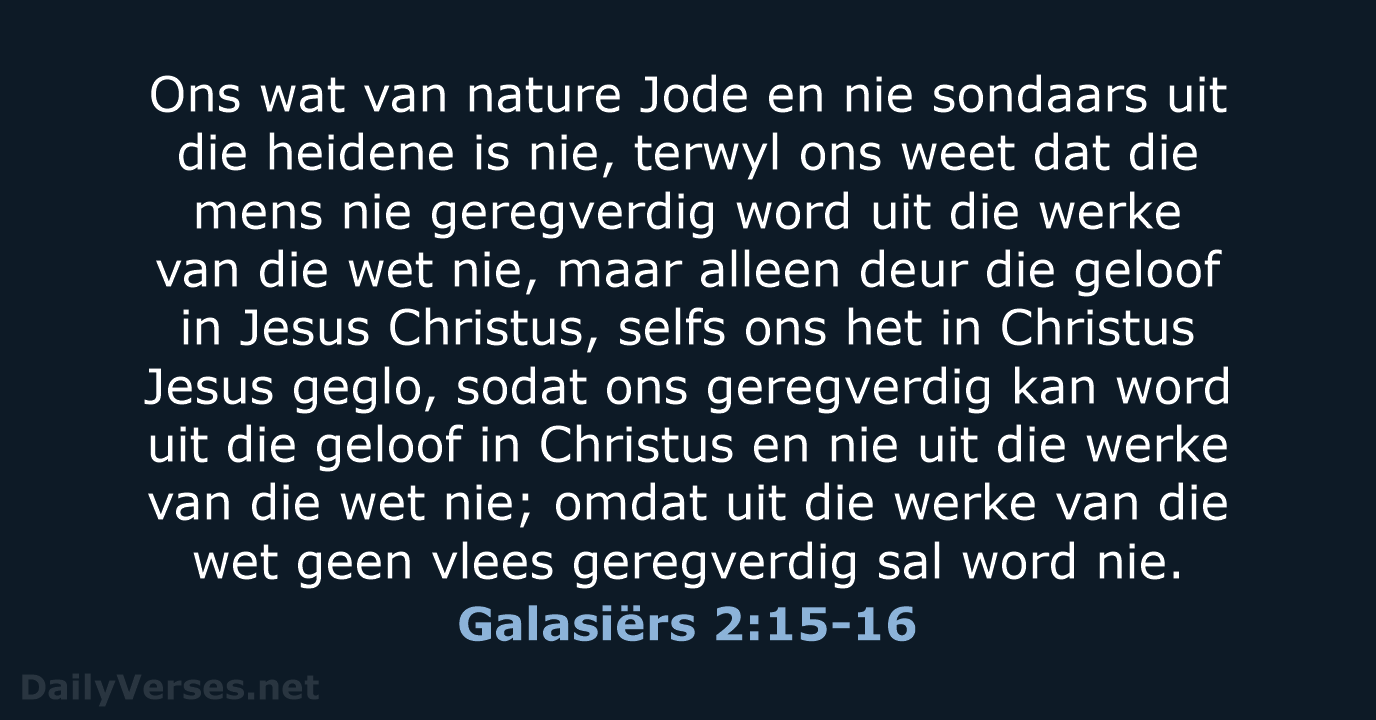 Galasiërs 2:15-16 - AFR53