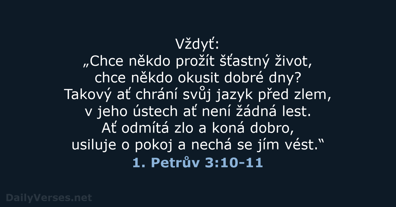 1. Petrův 3:10-11 - B21