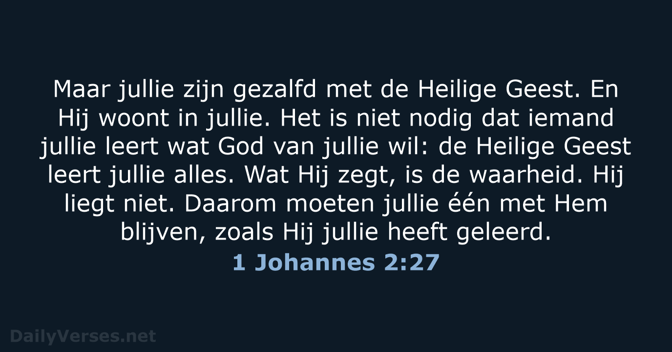 1 Johannes 2:27 - BB