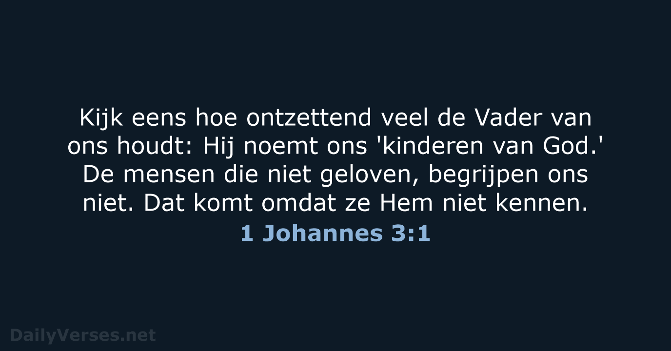 1 Johannes 3:1 - BB