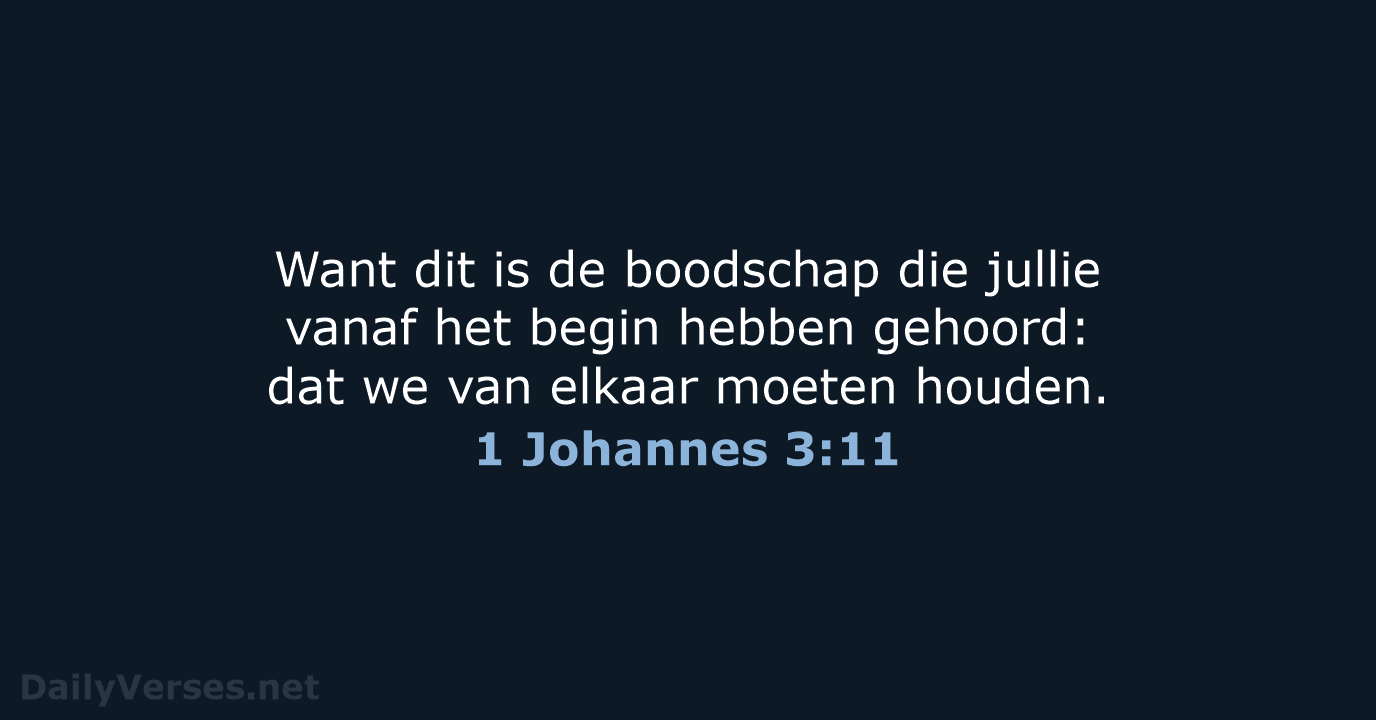 1 Johannes 3:11 - BB