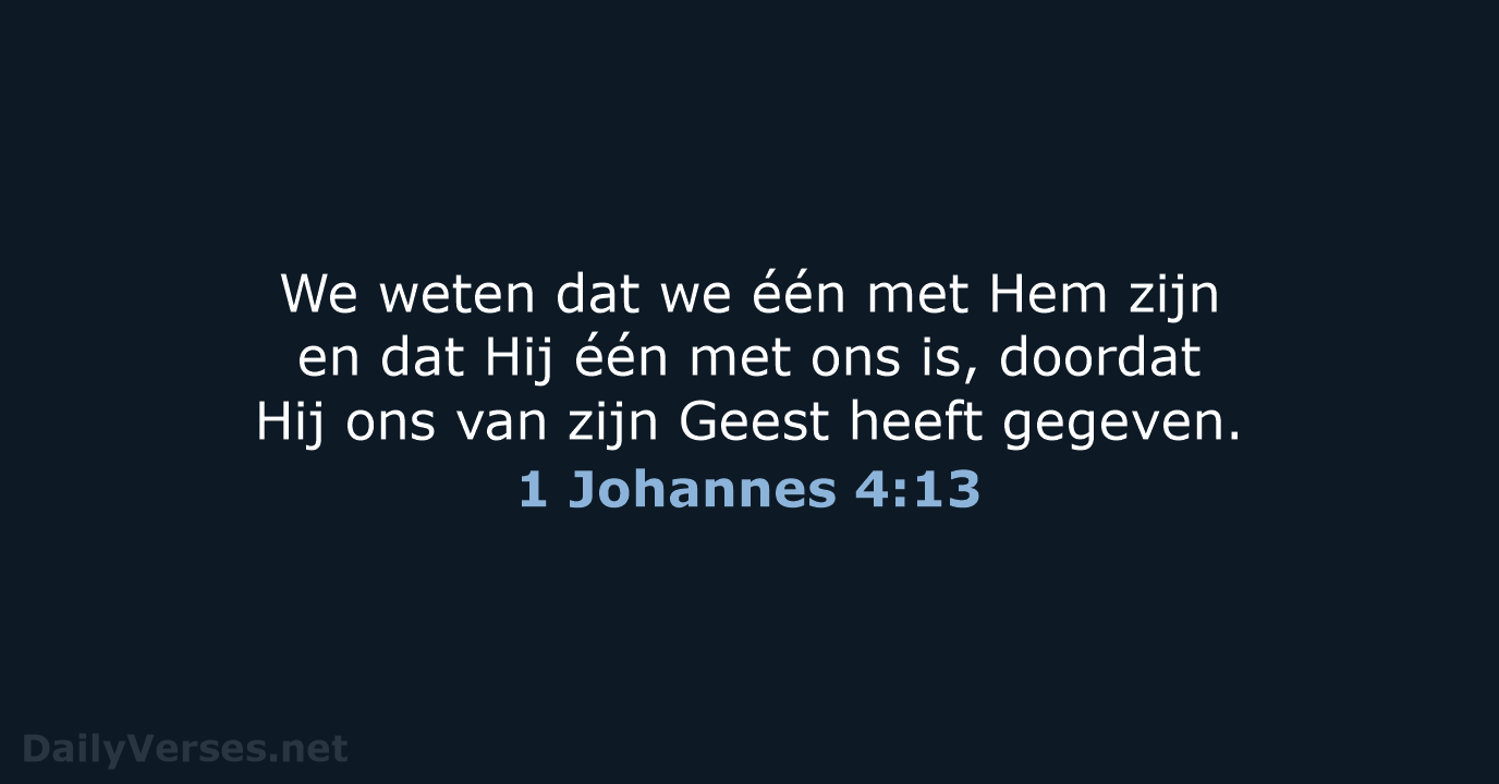 1 Johannes 4:13 - BB