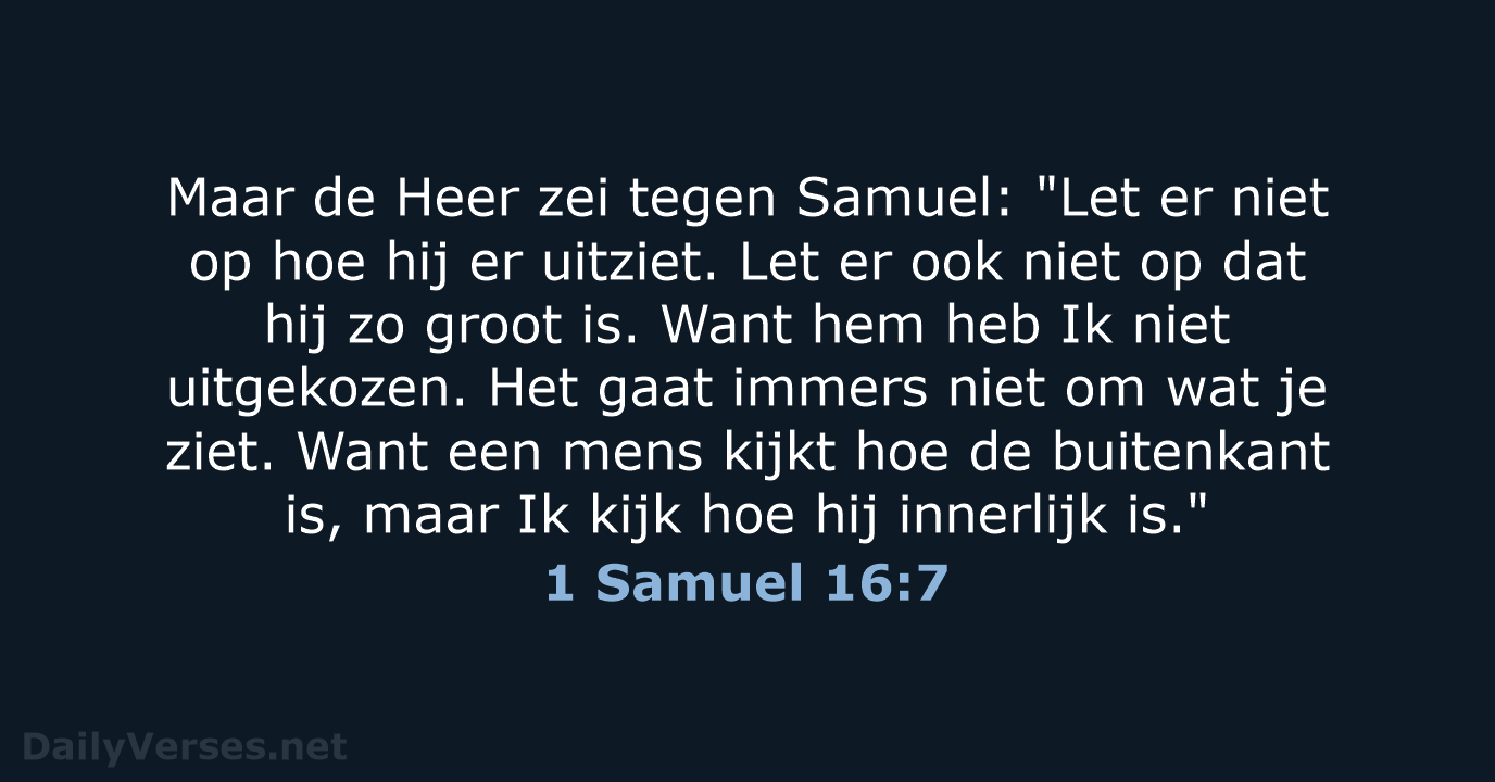 1 Samuel 16:7 - BB