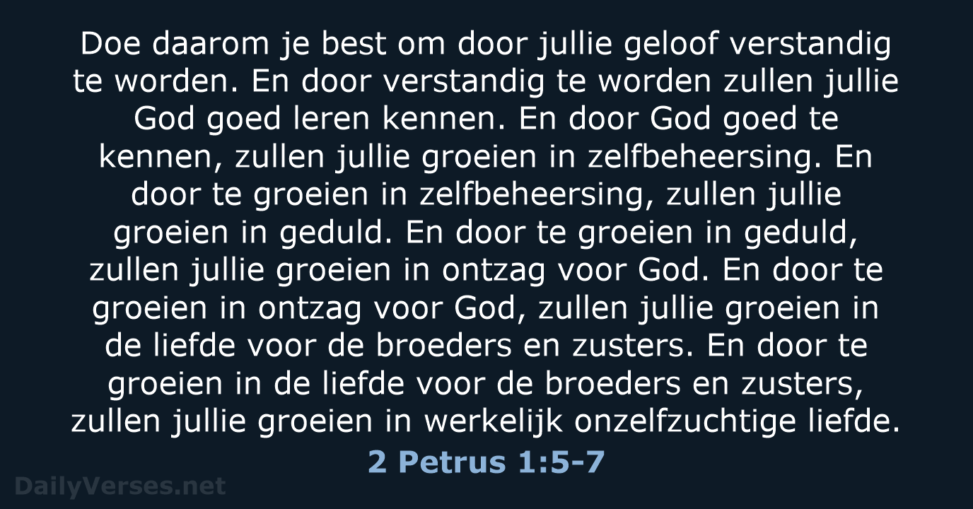 2 Petrus 1:5-7 - BB