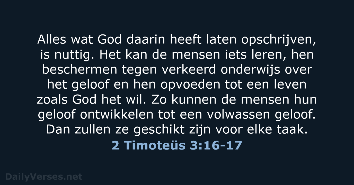 2 Timoteüs 3:16-17 - BB
