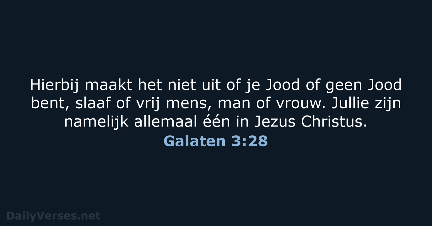 Galaten 3:28 - BB