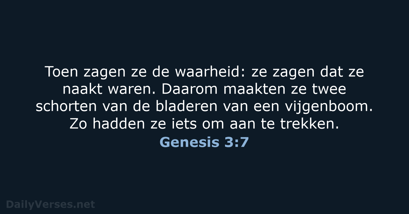 Genesis 3:7 - BB