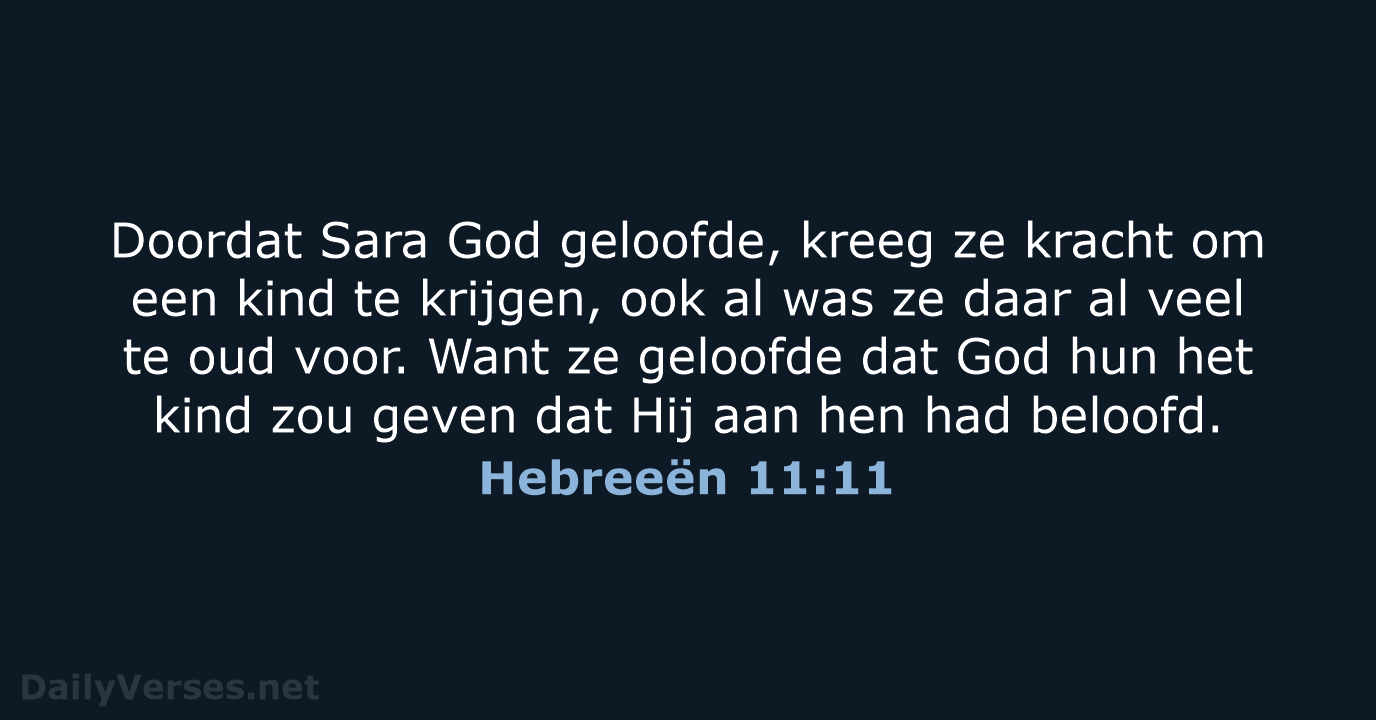 Hebreeën 11:11 - BB
