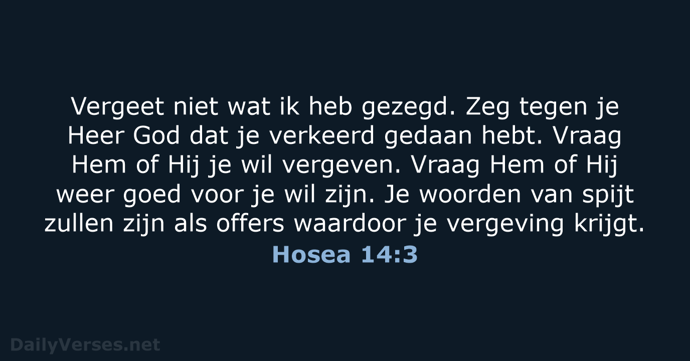 Hosea 14:3 - BB