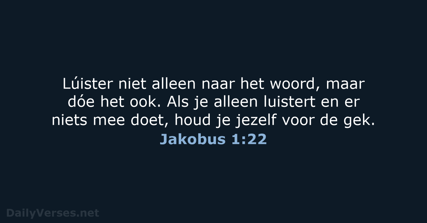 Jakobus 1:22 - BB