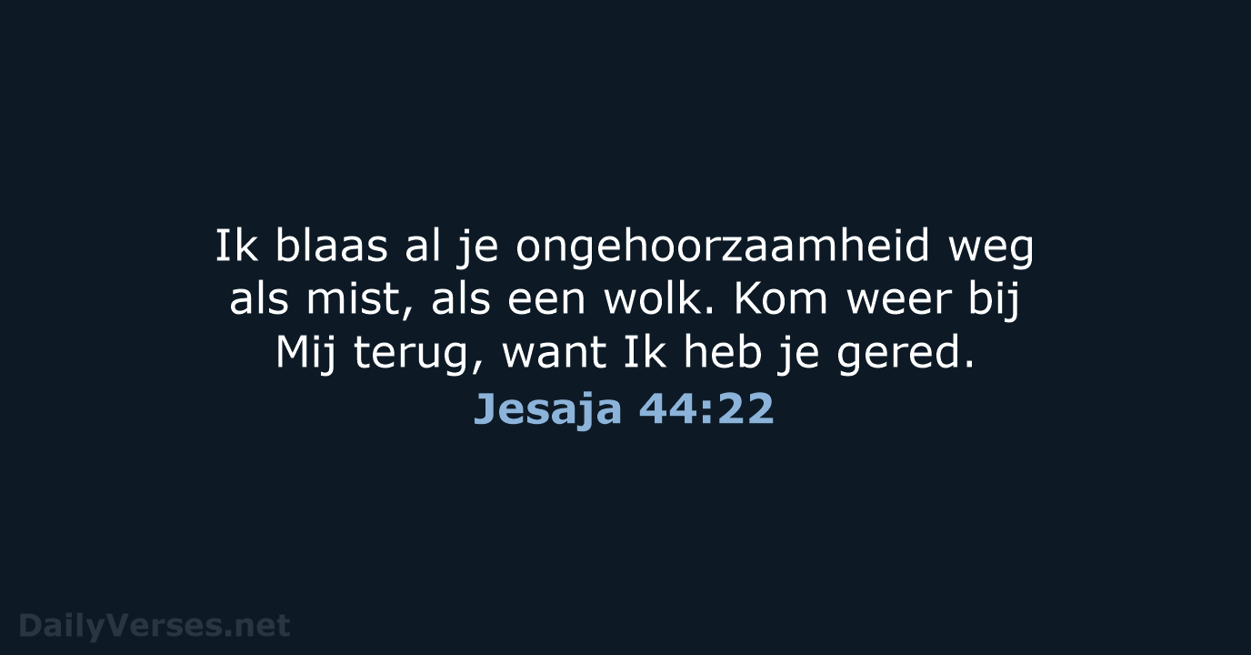 Jesaja 44:22 - BB