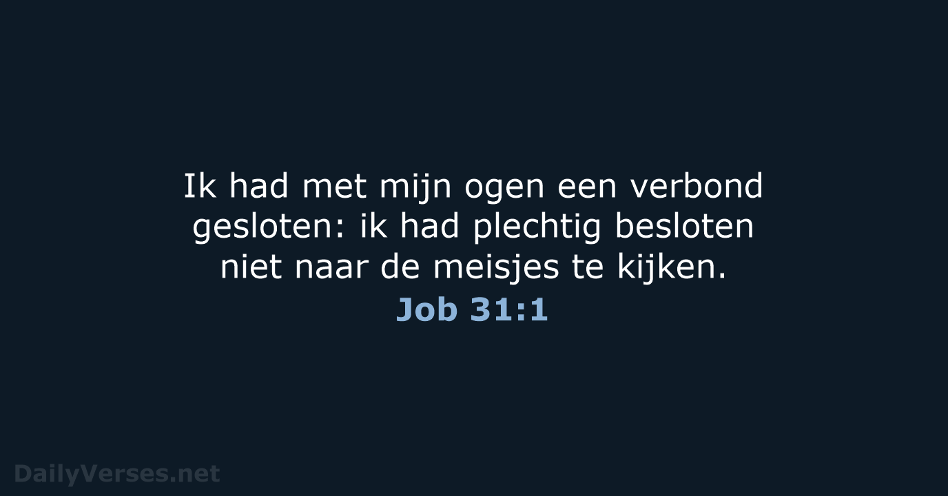 Job 31:1 - BB