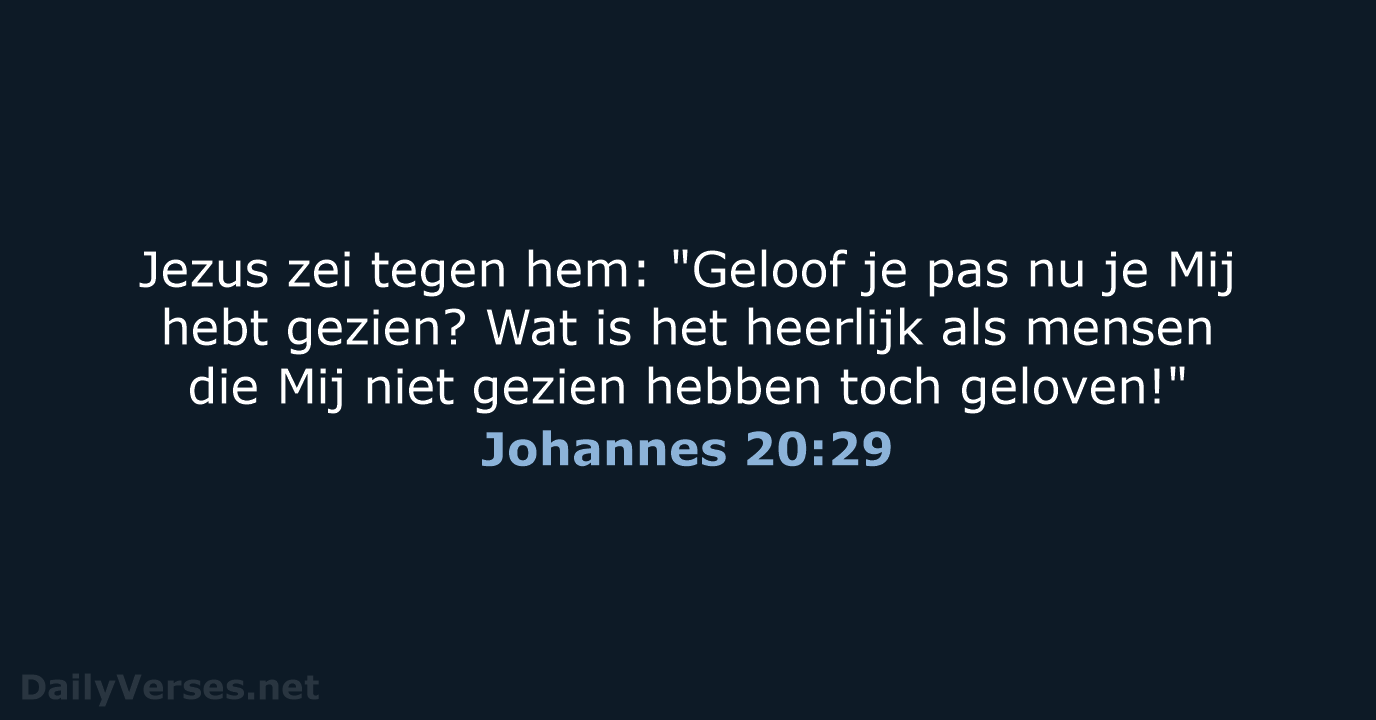 Johannes 20:29 - BB