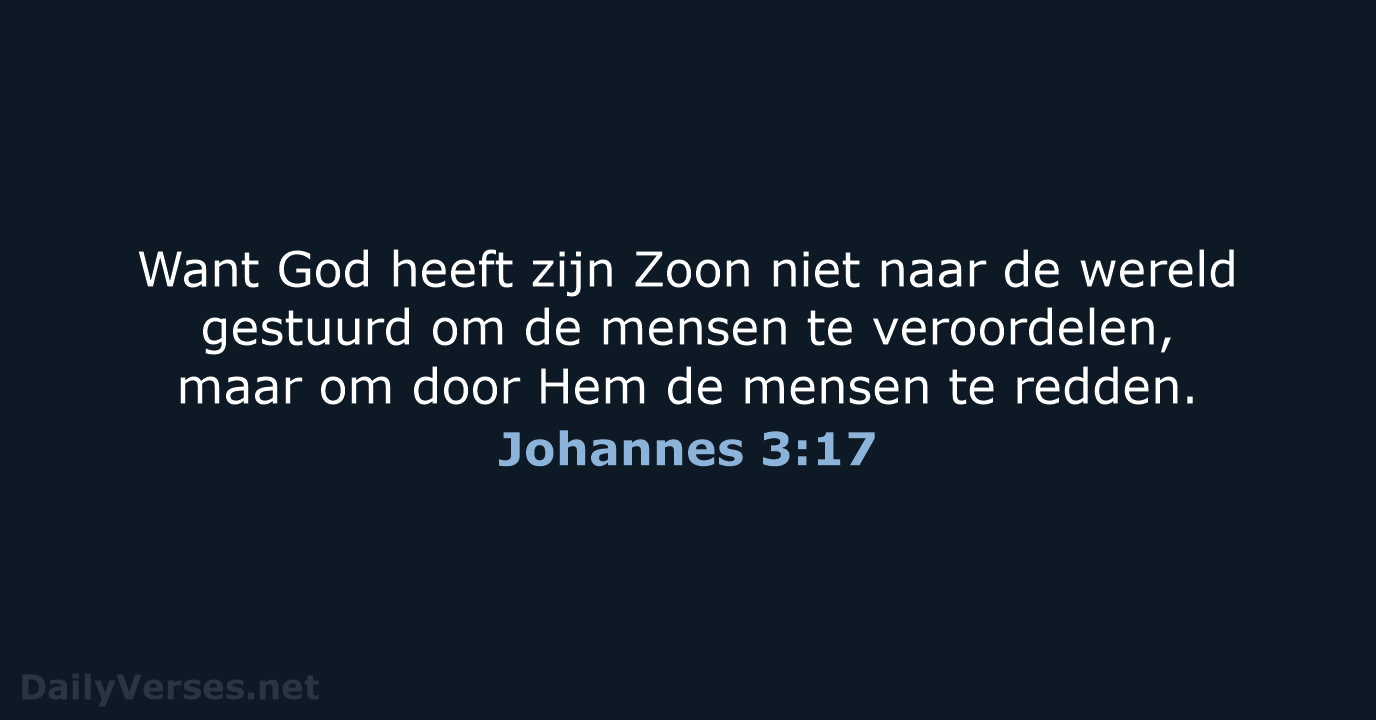 Johannes 3:17 - BB
