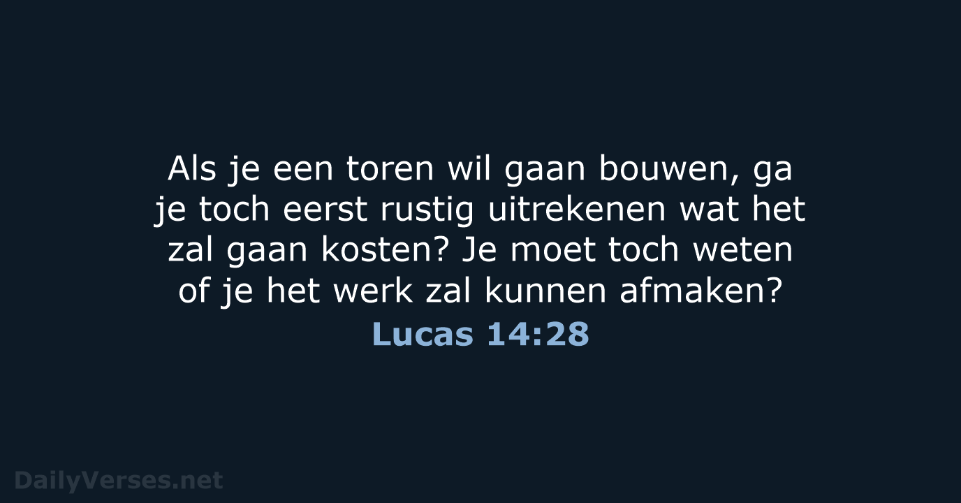 Lucas 14:28 - BB