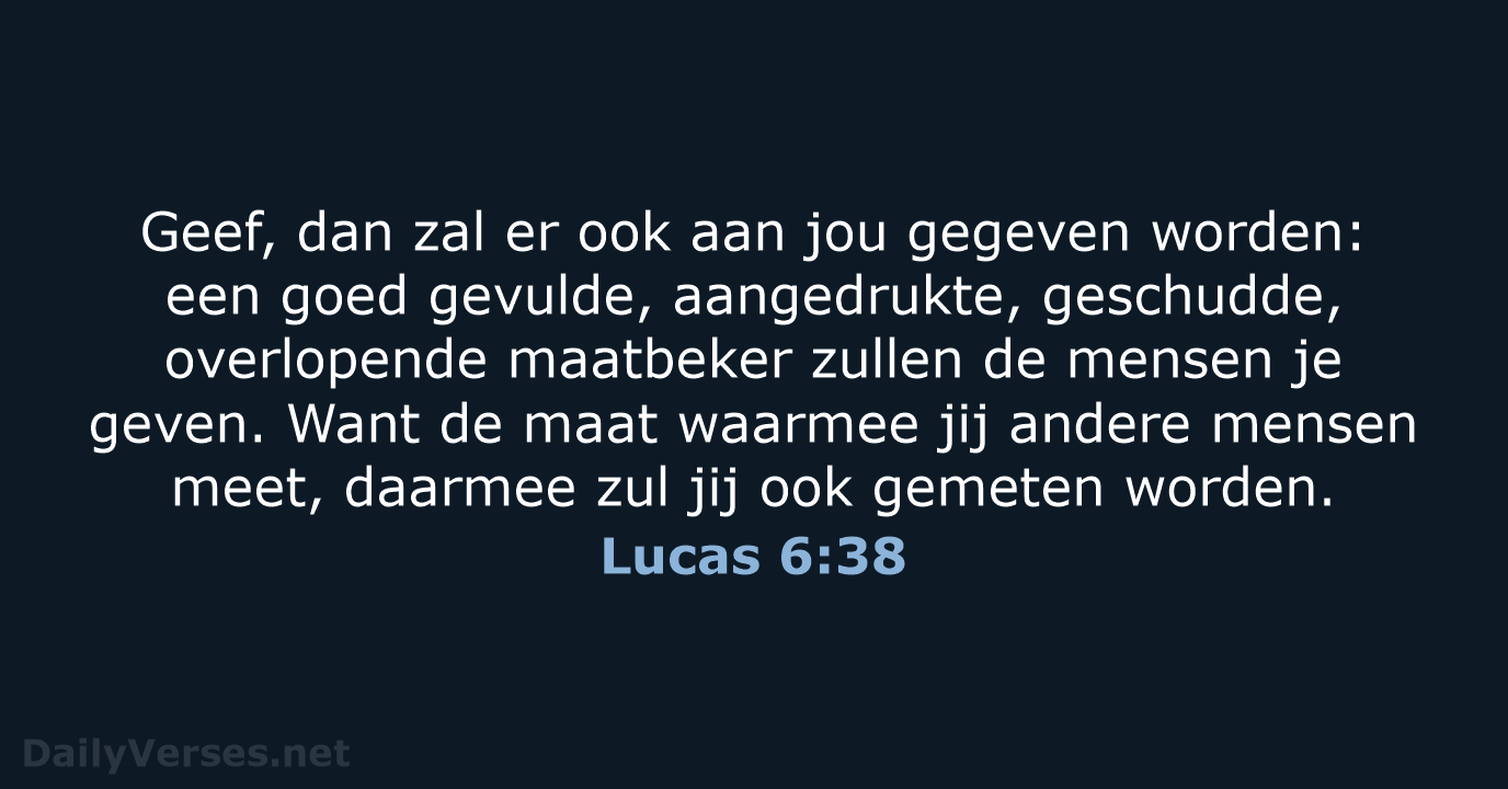 Lucas 6:38 - BB