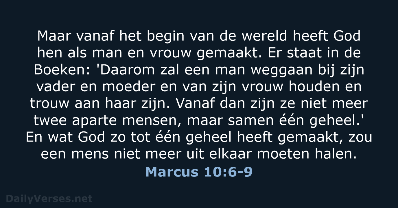 Marcus 10:6-9 - BB