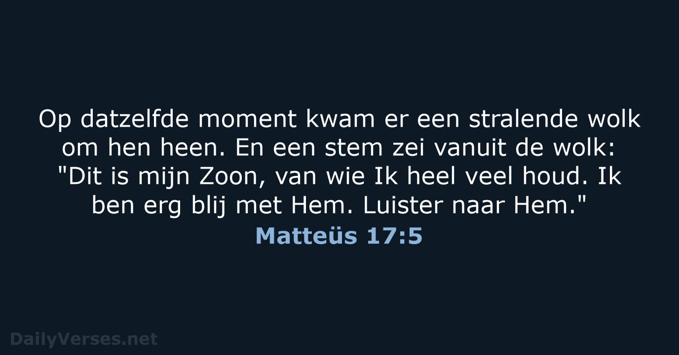 Matteüs 17:5 - BB
