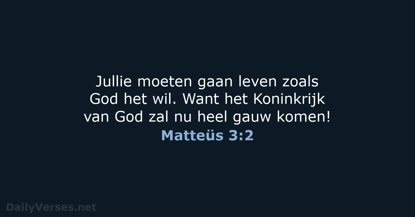 Matteüs 3:2 - BB