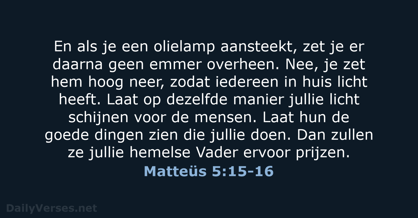 Matteüs 5:15-16 - BB