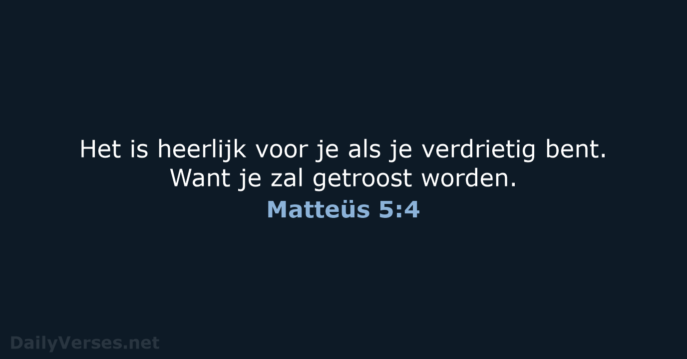 Matteüs 5:4 - BB