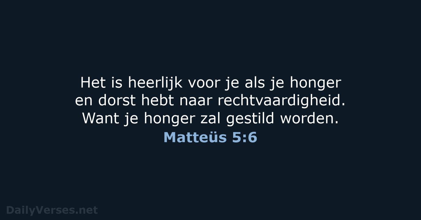 Matteüs 5:6 - BB