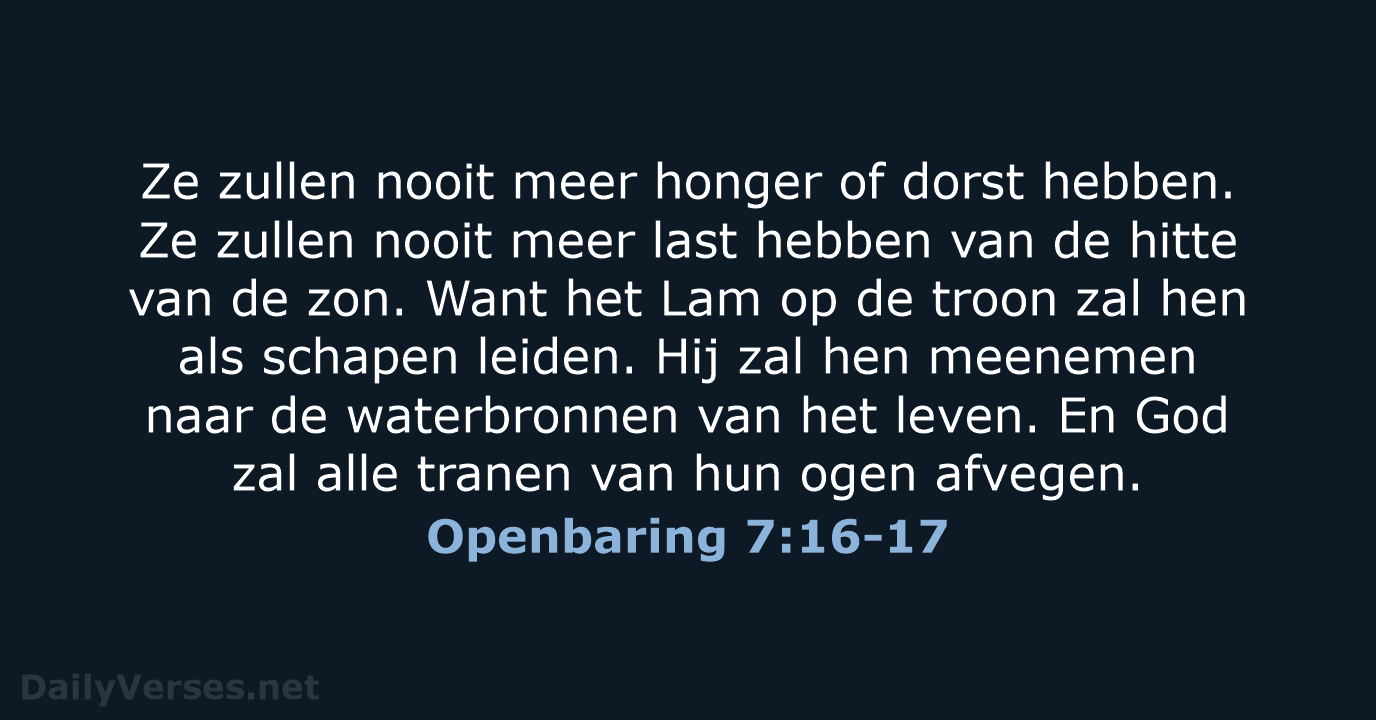 Openbaring 7:16-17 - BB
