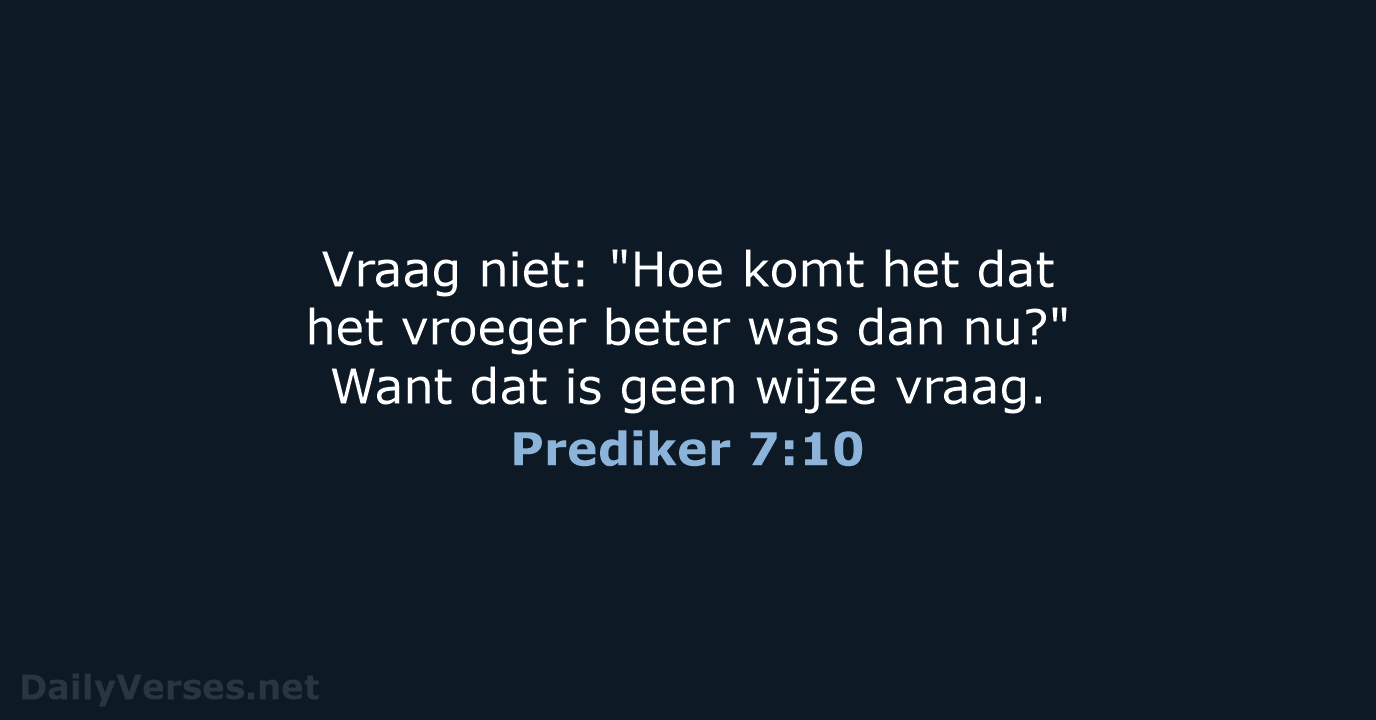 Prediker 7:10 - BB