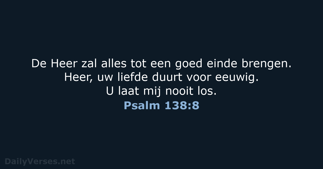 Psalm 138:8 - BB