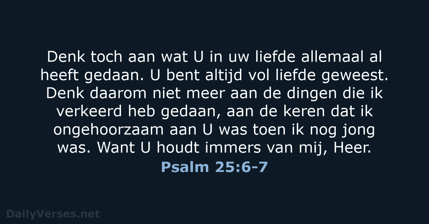 Psalm 25:6-7 - BB