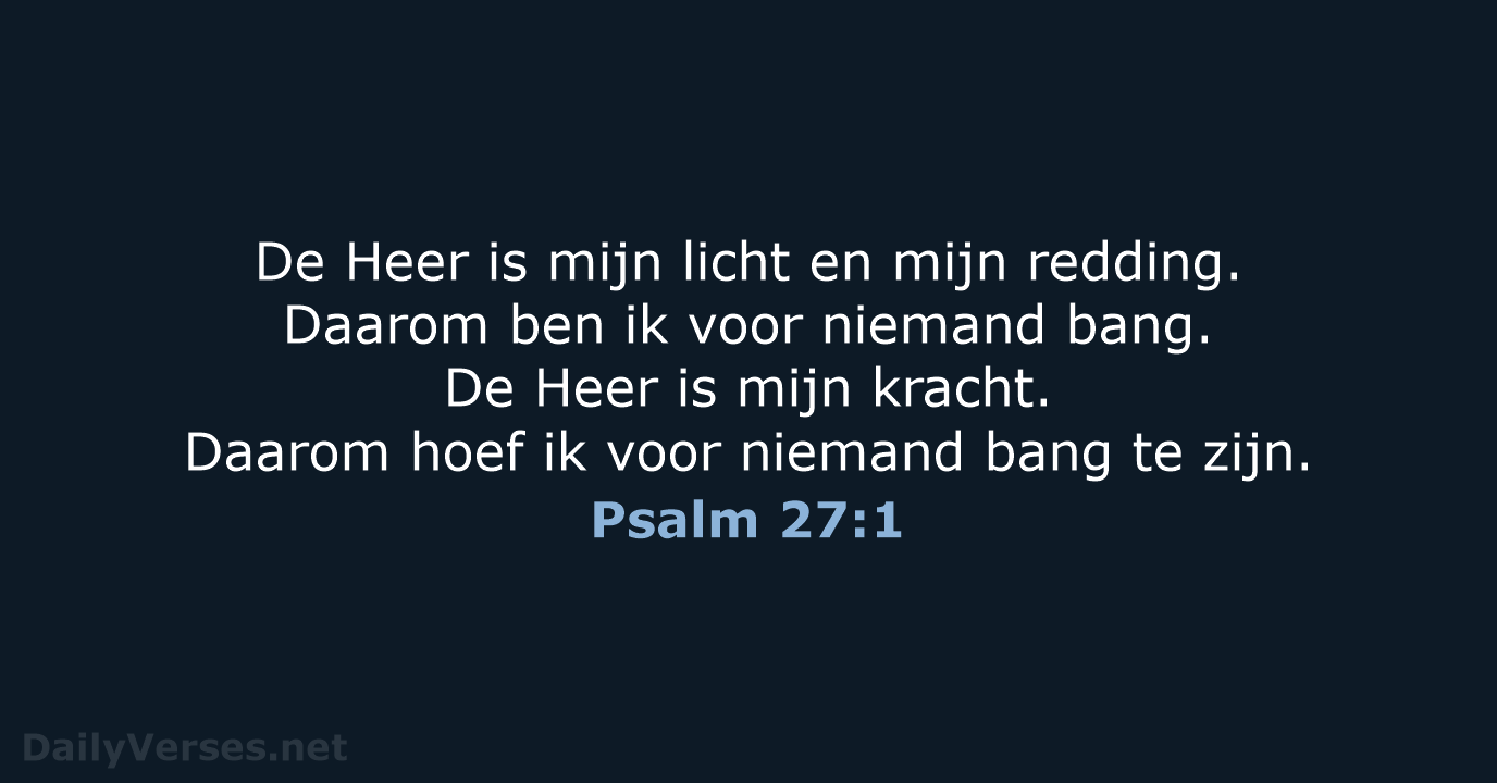 Psalm 27:1 - BB