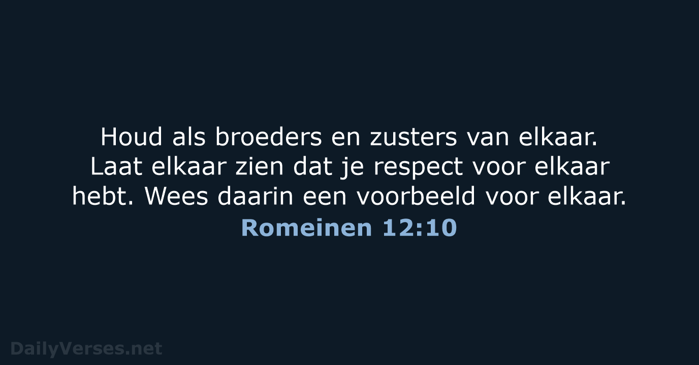 Romeinen 12:10 - BB