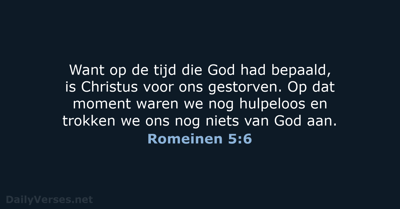 Romeinen 5:6 - BB